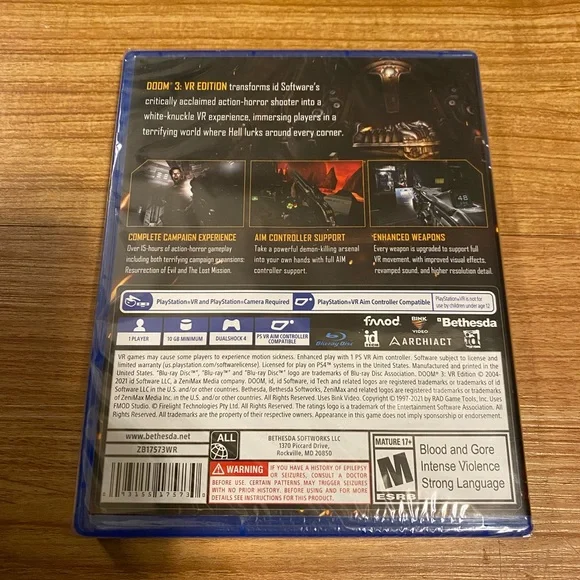 DOOM 3: VR Edition For Playstation 4